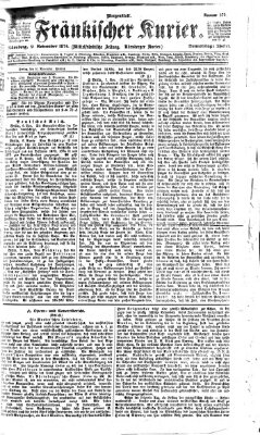 Fränkischer Kurier Donnerstag 9. November 1876