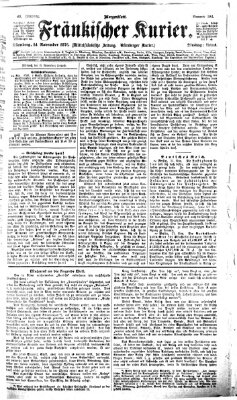 Fränkischer Kurier Dienstag 14. November 1876