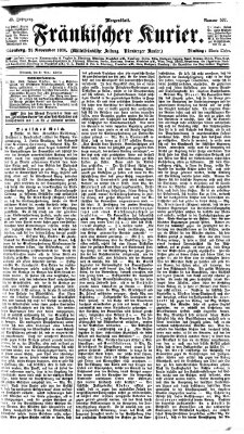 Fränkischer Kurier Dienstag 21. November 1876