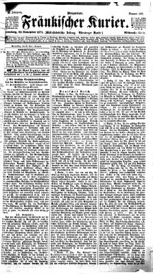 Fränkischer Kurier Mittwoch 22. November 1876