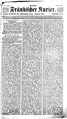 Fränkischer Kurier Donnerstag 23. November 1876