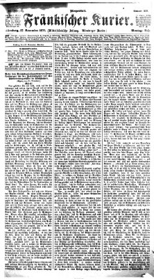 Fränkischer Kurier Montag 27. November 1876