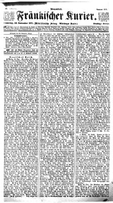 Fränkischer Kurier Dienstag 28. November 1876