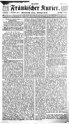 Fränkischer Kurier Freitag 1. Dezember 1876