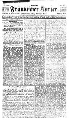 Fränkischer Kurier Dienstag 5. Dezember 1876