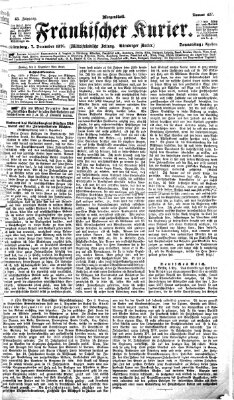 Fränkischer Kurier Donnerstag 7. Dezember 1876