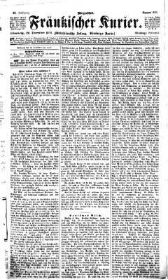 Fränkischer Kurier Dienstag 12. Dezember 1876