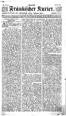 Fränkischer Kurier Samstag 23. Dezember 1876