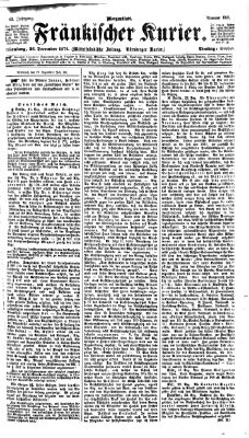 Fränkischer Kurier Dienstag 26. Dezember 1876