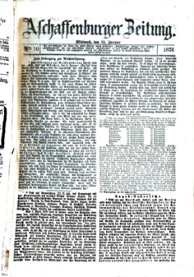 Aschaffenburger Zeitung Mittwoch 12. Januar 1876