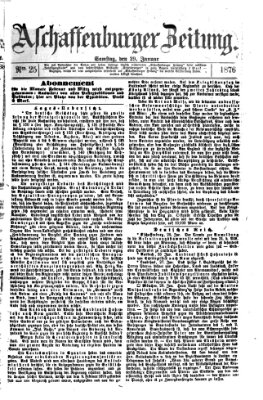 Aschaffenburger Zeitung Samstag 29. Januar 1876