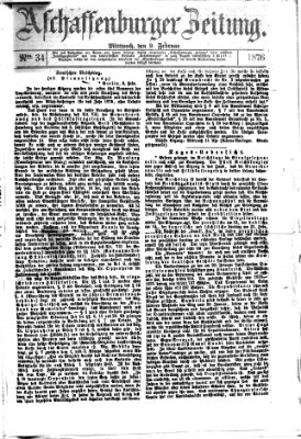 Aschaffenburger Zeitung Mittwoch 9. Februar 1876