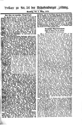 Aschaffenburger Zeitung Samstag 4. März 1876