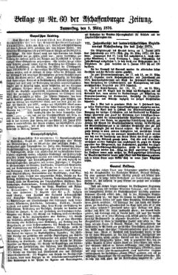 Aschaffenburger Zeitung Donnerstag 9. März 1876