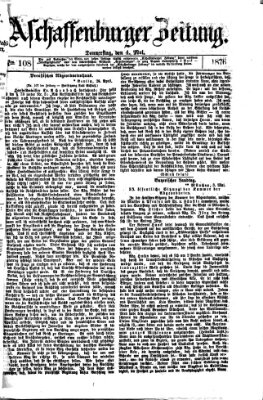 Aschaffenburger Zeitung Donnerstag 4. Mai 1876