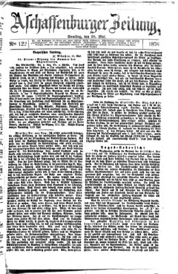 Aschaffenburger Zeitung Samstag 20. Mai 1876