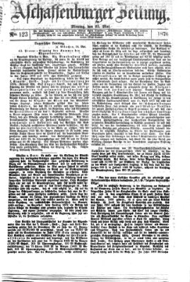 Aschaffenburger Zeitung Montag 22. Mai 1876