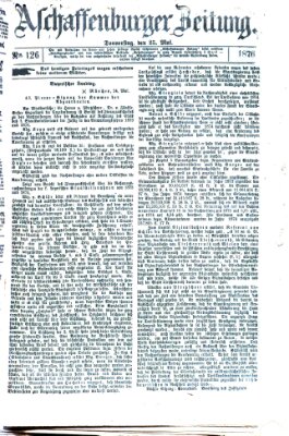 Aschaffenburger Zeitung Donnerstag 25. Mai 1876