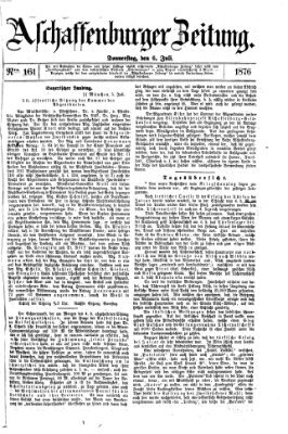 Aschaffenburger Zeitung Donnerstag 6. Juli 1876