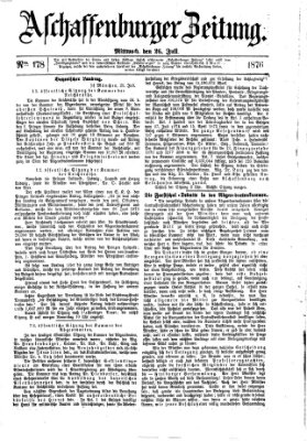 Aschaffenburger Zeitung Mittwoch 26. Juli 1876