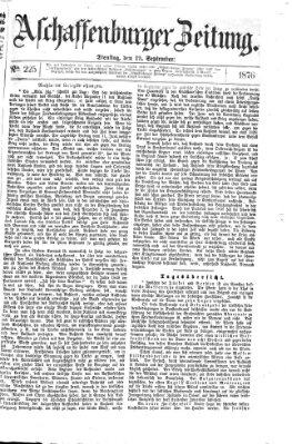 Aschaffenburger Zeitung Dienstag 19. September 1876