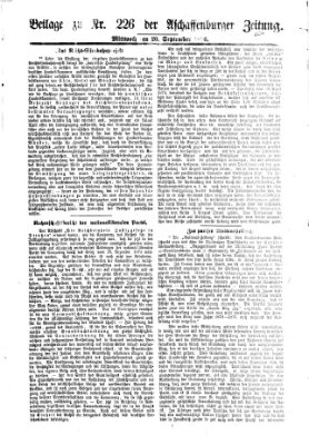 Aschaffenburger Zeitung Mittwoch 20. September 1876