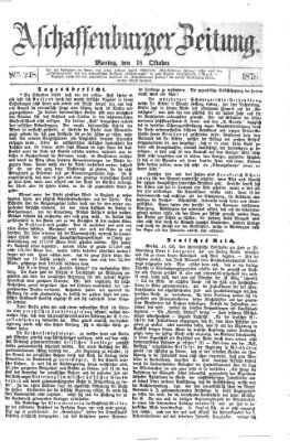 Aschaffenburger Zeitung Montag 16. Oktober 1876