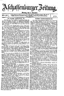 Aschaffenburger Zeitung Montag 6. November 1876