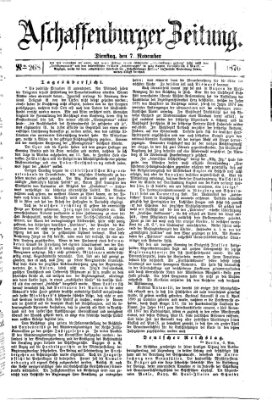 Aschaffenburger Zeitung Dienstag 7. November 1876