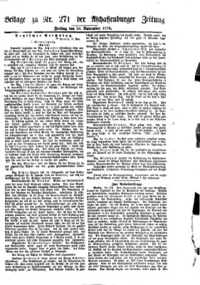 Aschaffenburger Zeitung Freitag 10. November 1876