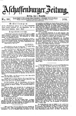 Aschaffenburger Zeitung Freitag 1. Dezember 1876