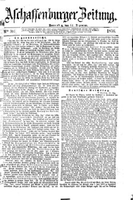 Aschaffenburger Zeitung Donnerstag 14. Dezember 1876