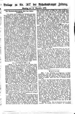 Aschaffenburger Zeitung Samstag 16. Dezember 1876