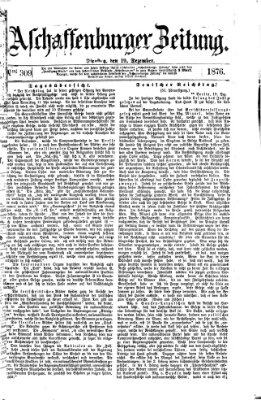 Aschaffenburger Zeitung Dienstag 19. Dezember 1876