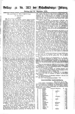 Aschaffenburger Zeitung Freitag 22. Dezember 1876