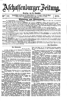 Aschaffenburger Zeitung Samstag 23. Dezember 1876