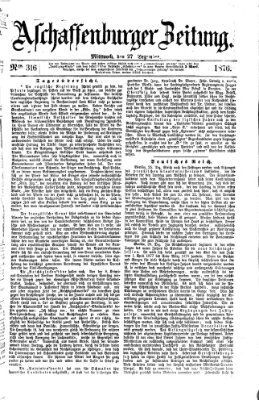 Aschaffenburger Zeitung Mittwoch 27. Dezember 1876