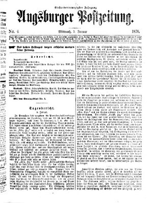 Augsburger Postzeitung Mittwoch 5. Januar 1876