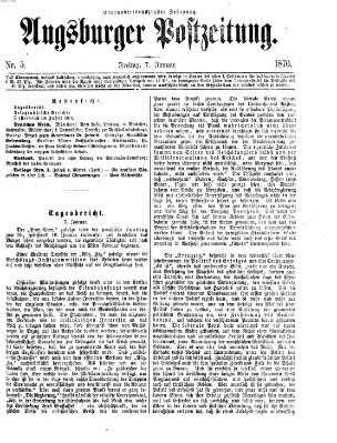 Augsburger Postzeitung Freitag 7. Januar 1876