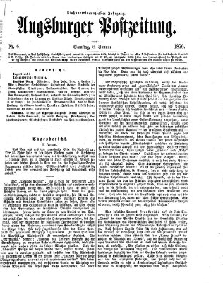 Augsburger Postzeitung Samstag 8. Januar 1876