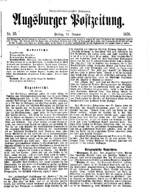 Augsburger Postzeitung Freitag 28. Januar 1876