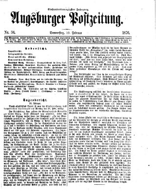 Augsburger Postzeitung Donnerstag 10. Februar 1876