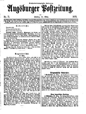 Augsburger Postzeitung Freitag 24. März 1876