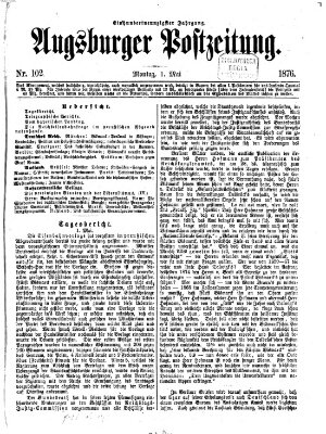 Augsburger Postzeitung Montag 1. Mai 1876