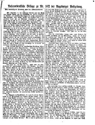 Augsburger Postzeitung Montag 1. Mai 1876