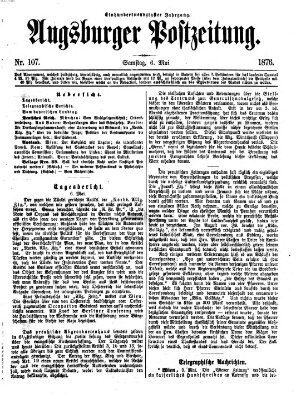 Augsburger Postzeitung Samstag 6. Mai 1876