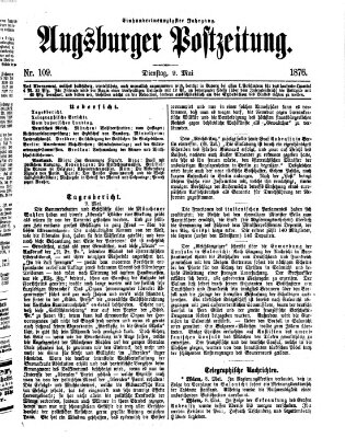 Augsburger Postzeitung Dienstag 9. Mai 1876