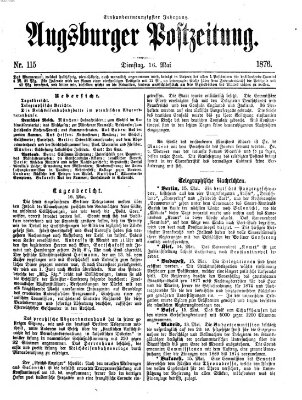 Augsburger Postzeitung Dienstag 16. Mai 1876