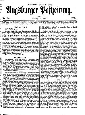 Augsburger Postzeitung Samstag 27. Mai 1876