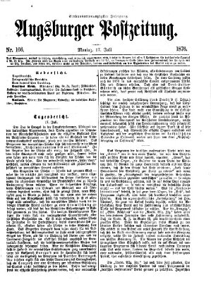 Augsburger Postzeitung Montag 17. Juli 1876